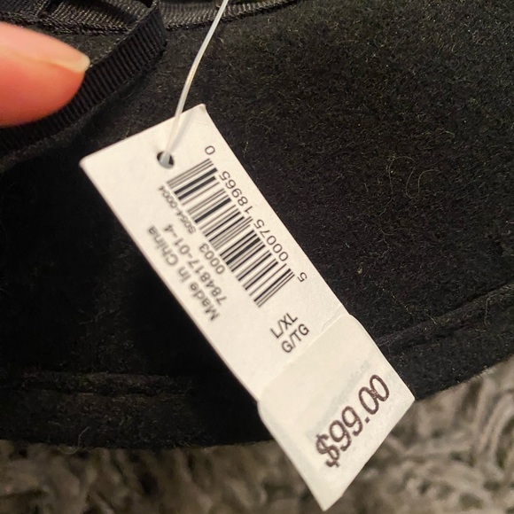 NWT! Banana Republic Black Wool Fedora Hat - Picture 3 of 4